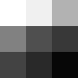 Square logo consisting of 9 square tiles in different grey tones